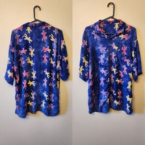 Vintage Gecko Batik 100% Rayon Shirt | Size M/L